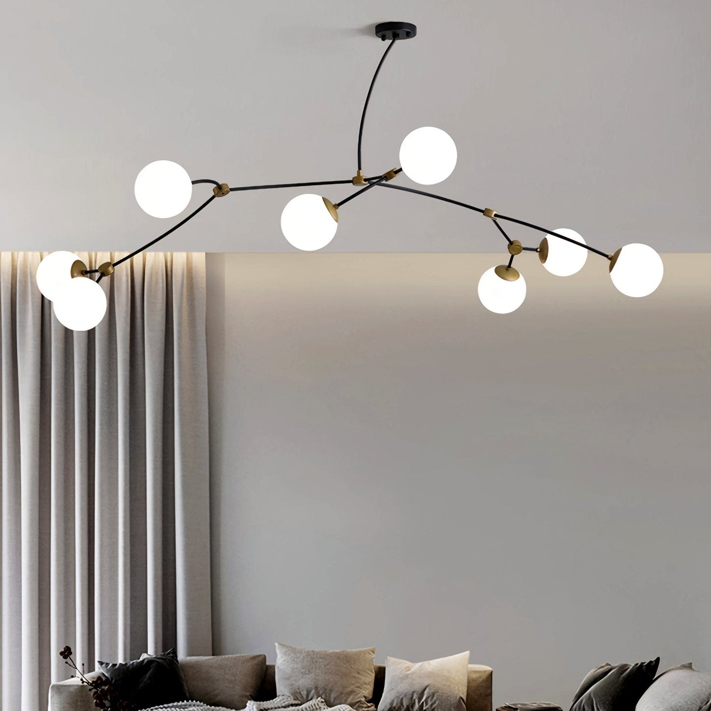 Antizer Minimalist Sputnik Globe Glass Chandelier