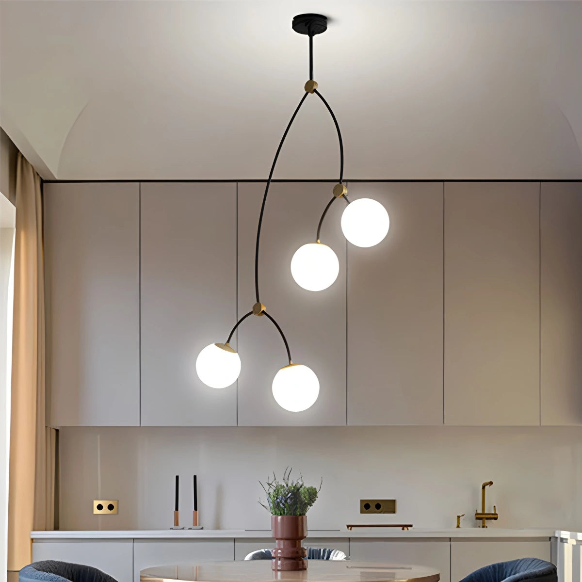 Minimalist Metal Chandelier