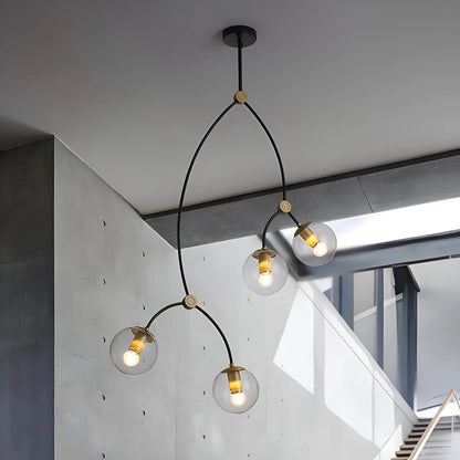 Antizer Minimalist Sputnik Globe Glass Chandelier