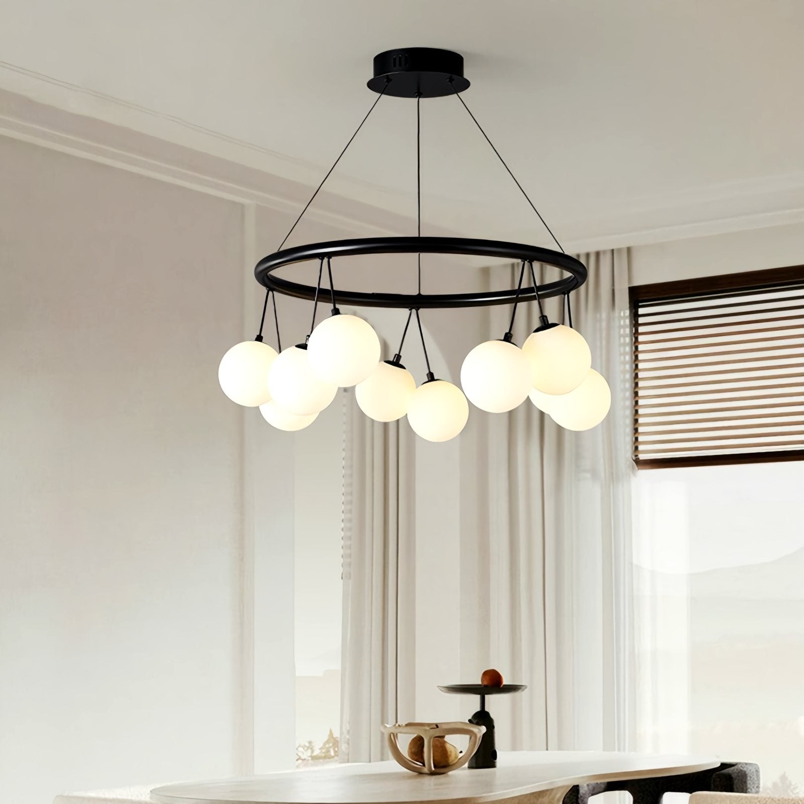 Valentina Nordic LED Glass Ball Chandelier