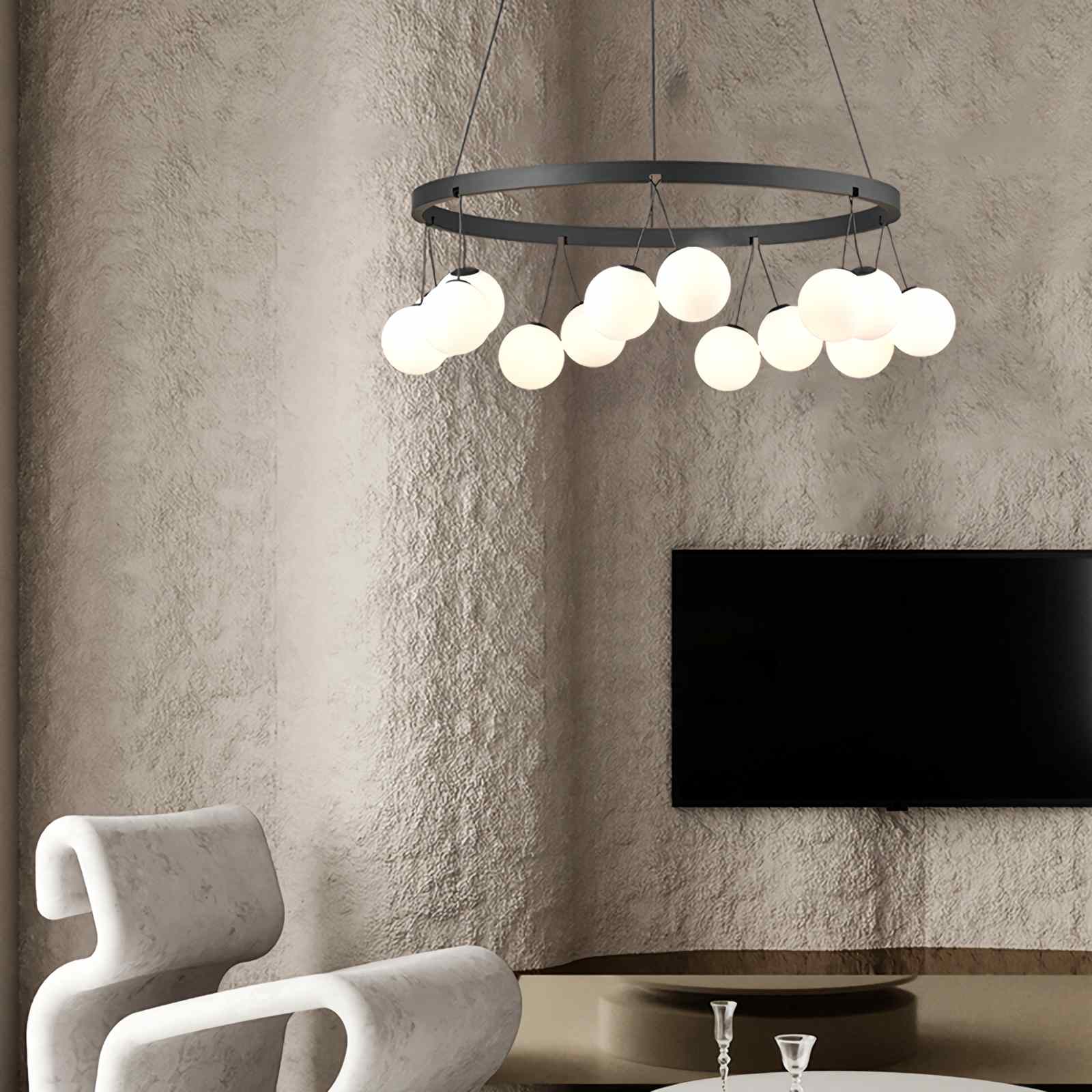 Valentina Nordic LED Glass Ball Chandelier