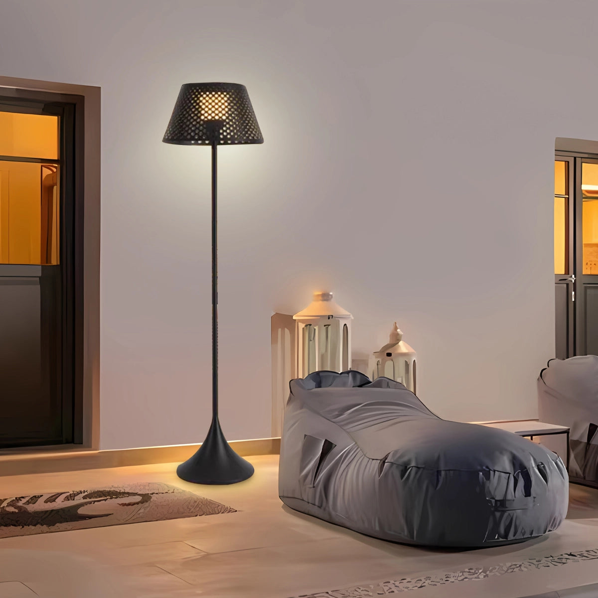 Antizer Vine Woven Floor Lamp for Outdoor