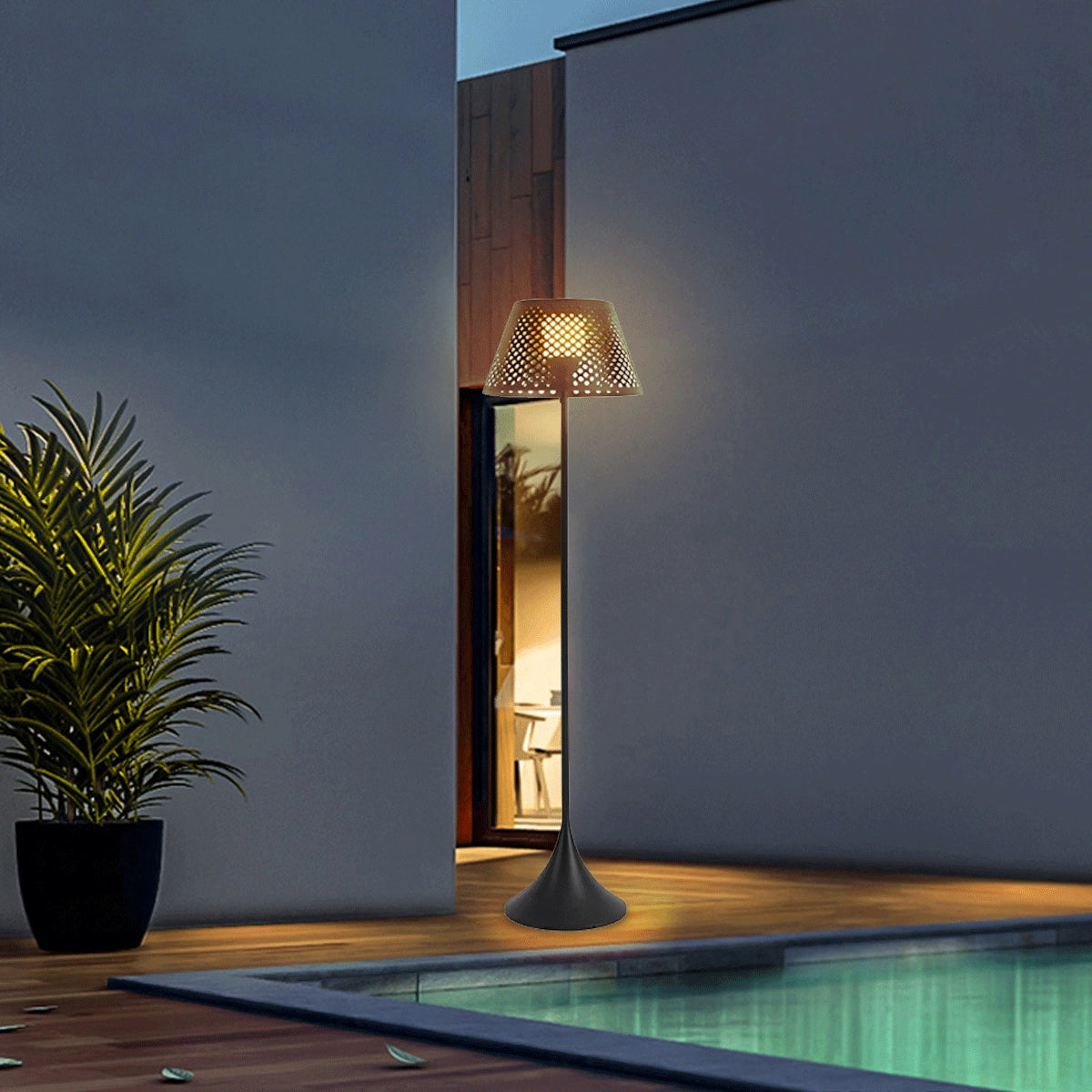 Antizer Vine Woven Floor Lamp for Outdoor