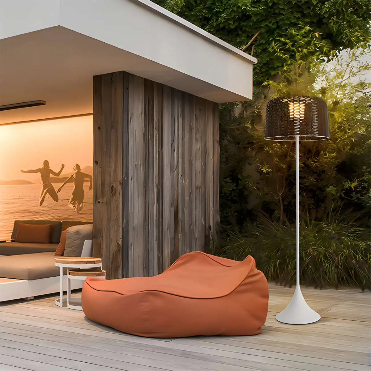Antizer Vine Woven Floor Lamp for Outdoor