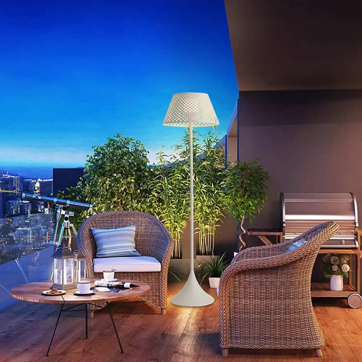 Antizer Vine Woven Floor Lamp for Outdoor