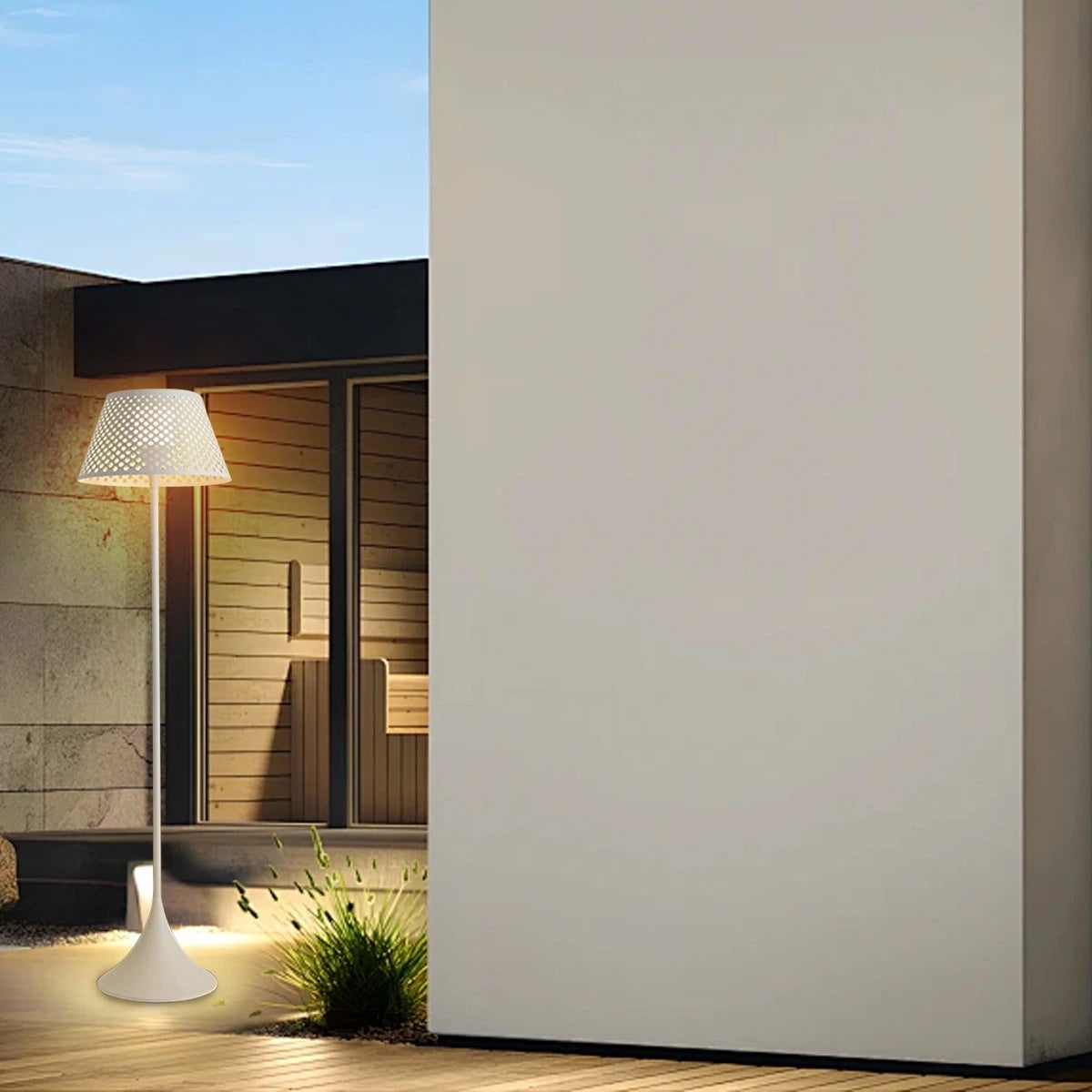 Antizer Vine Woven Floor Lamp for Outdoor