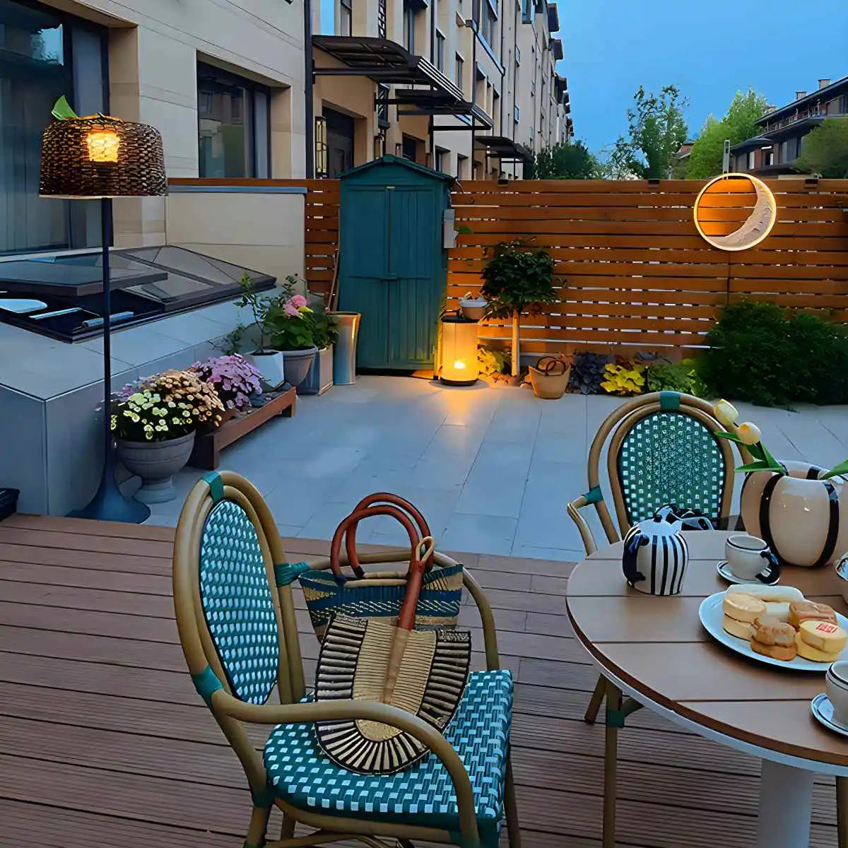 Antizer Vine Woven Floor Lamp for Outdoor