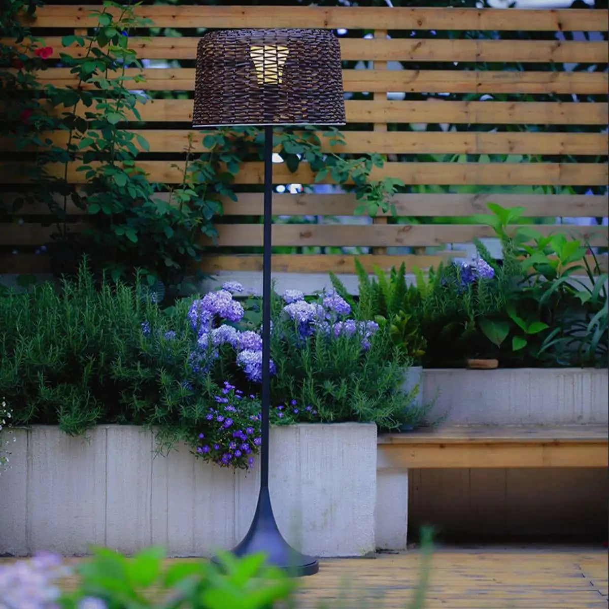 Antizer Vine Woven Floor Lamp for Outdoor