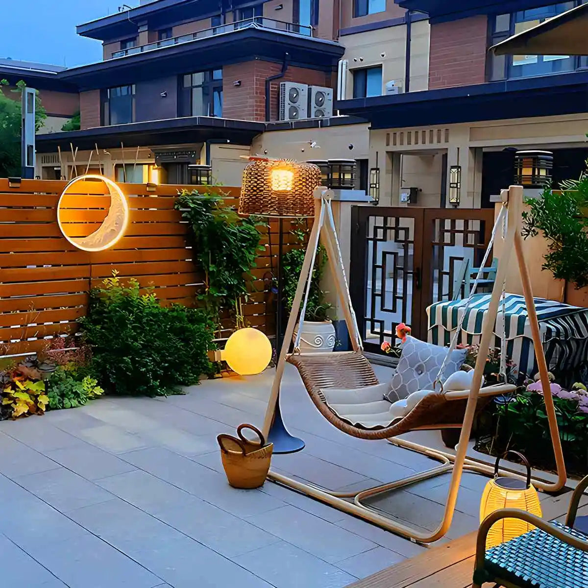 Antizer Vine Woven Floor Lamp for Outdoor