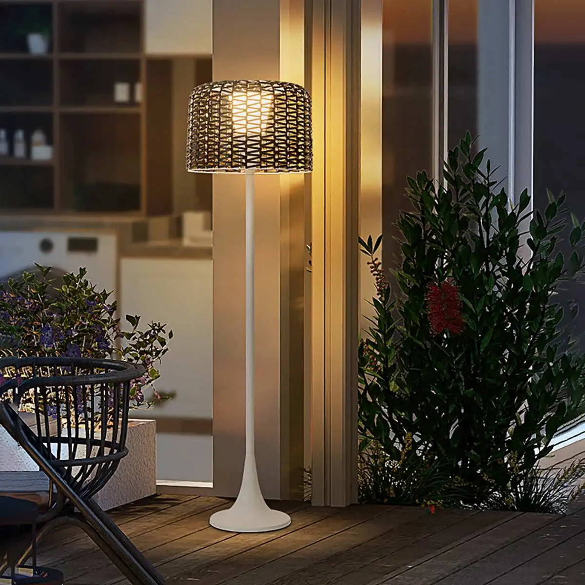 Antizer Vine Woven Floor Lamp for Outdoor