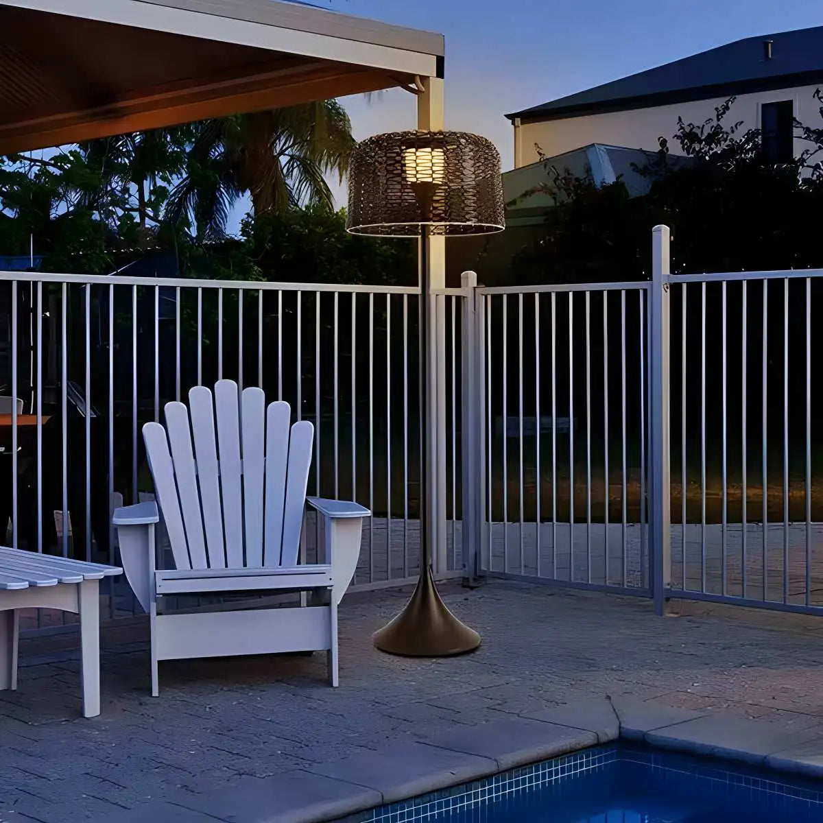 Antizer Vine Woven Floor Lamp for Outdoor