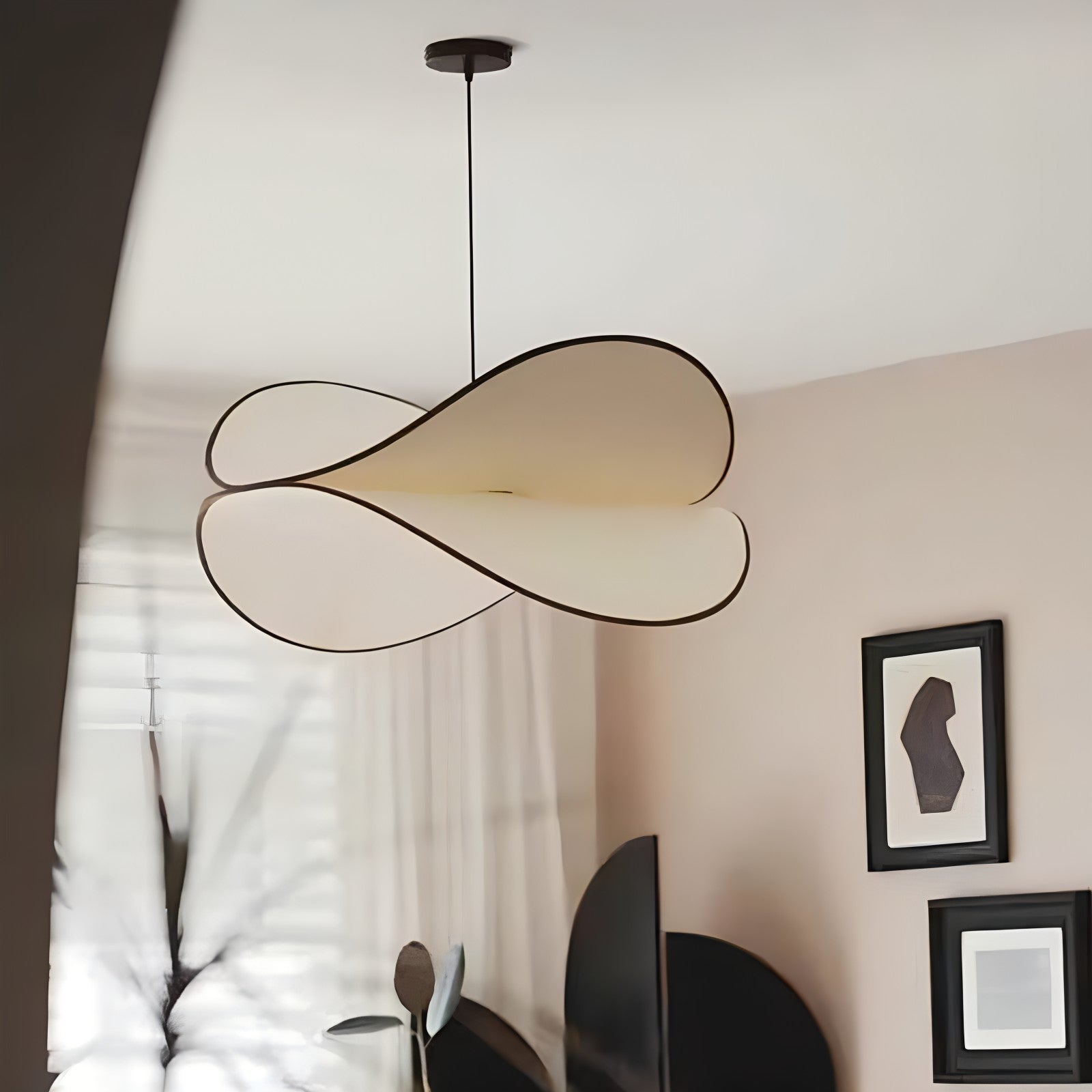 Antizer French Fabric Potato Chip Pendant Light for Dining Room