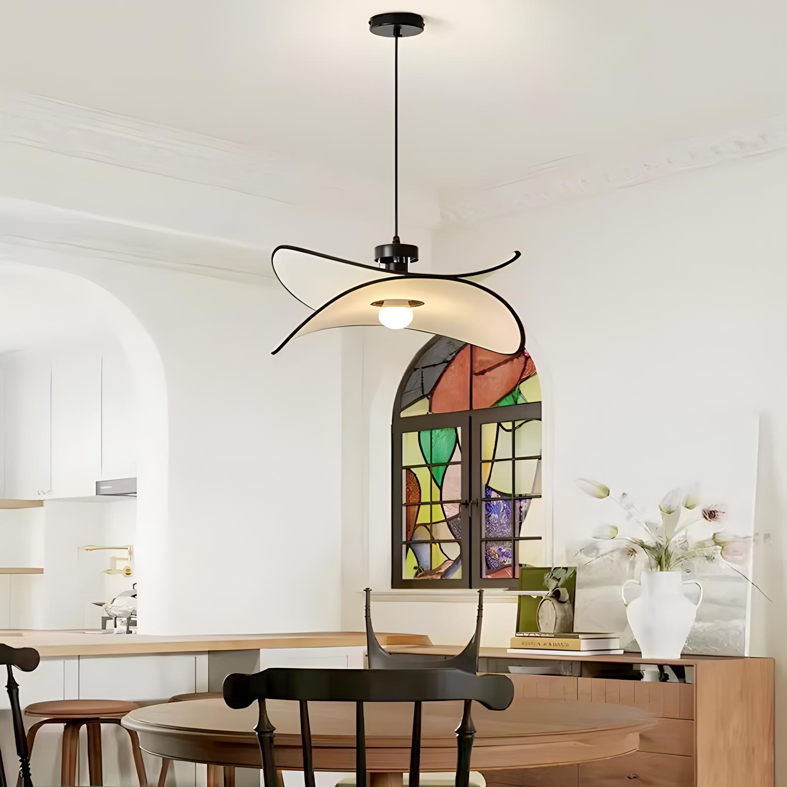 Antizer French Fabric Potato Chip Pendant Light for Dining Room