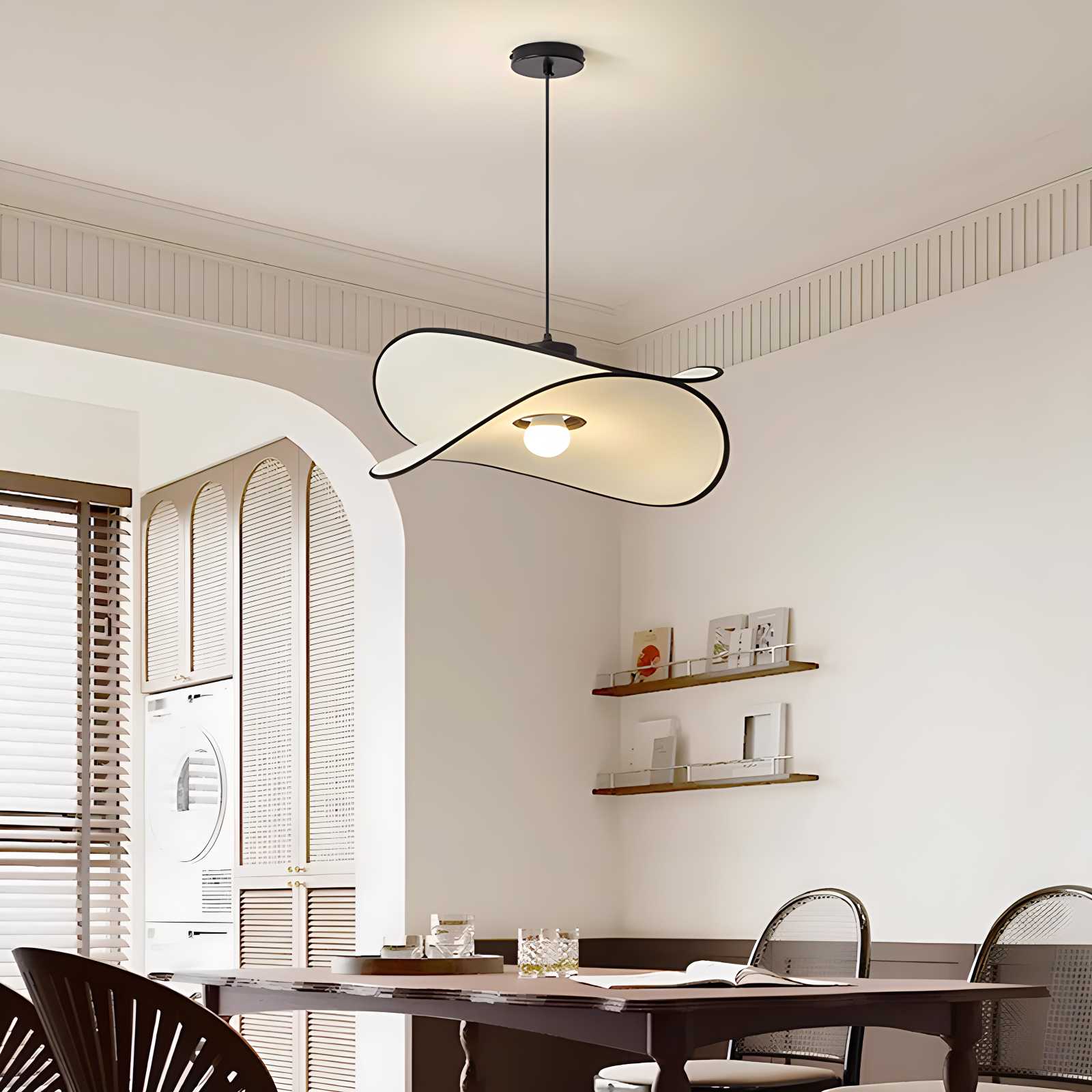 Antizer French Fabric Potato Chip Pendant Light for Dining Room