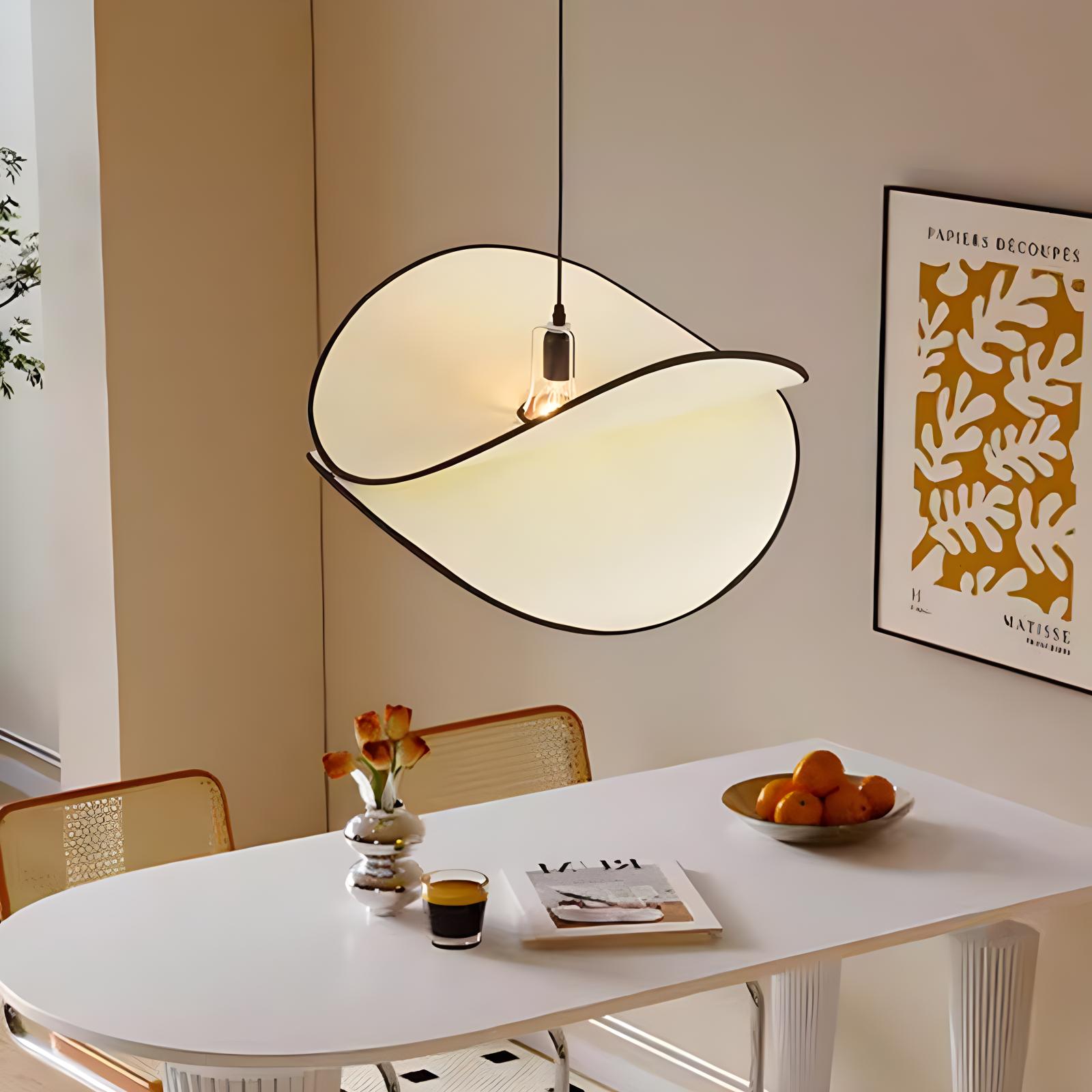 Antizer French Fabric Potato Chip Pendant Light for Dining Room
