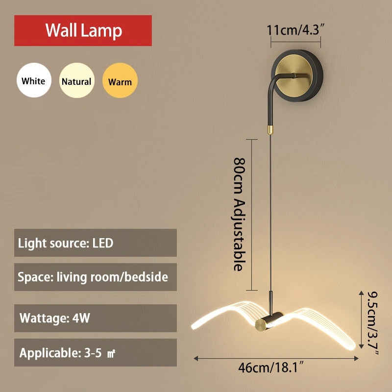 Antizer Personalized Seagull Home Wall Lamp Bedside Lamp