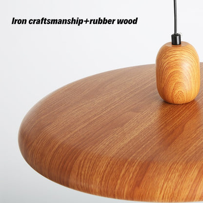 Antizer Retro Walnut Color Round UFO Pendant Light