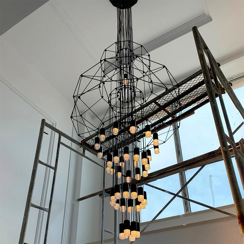 Antizer Wire Tiered Sculptural Chandelier