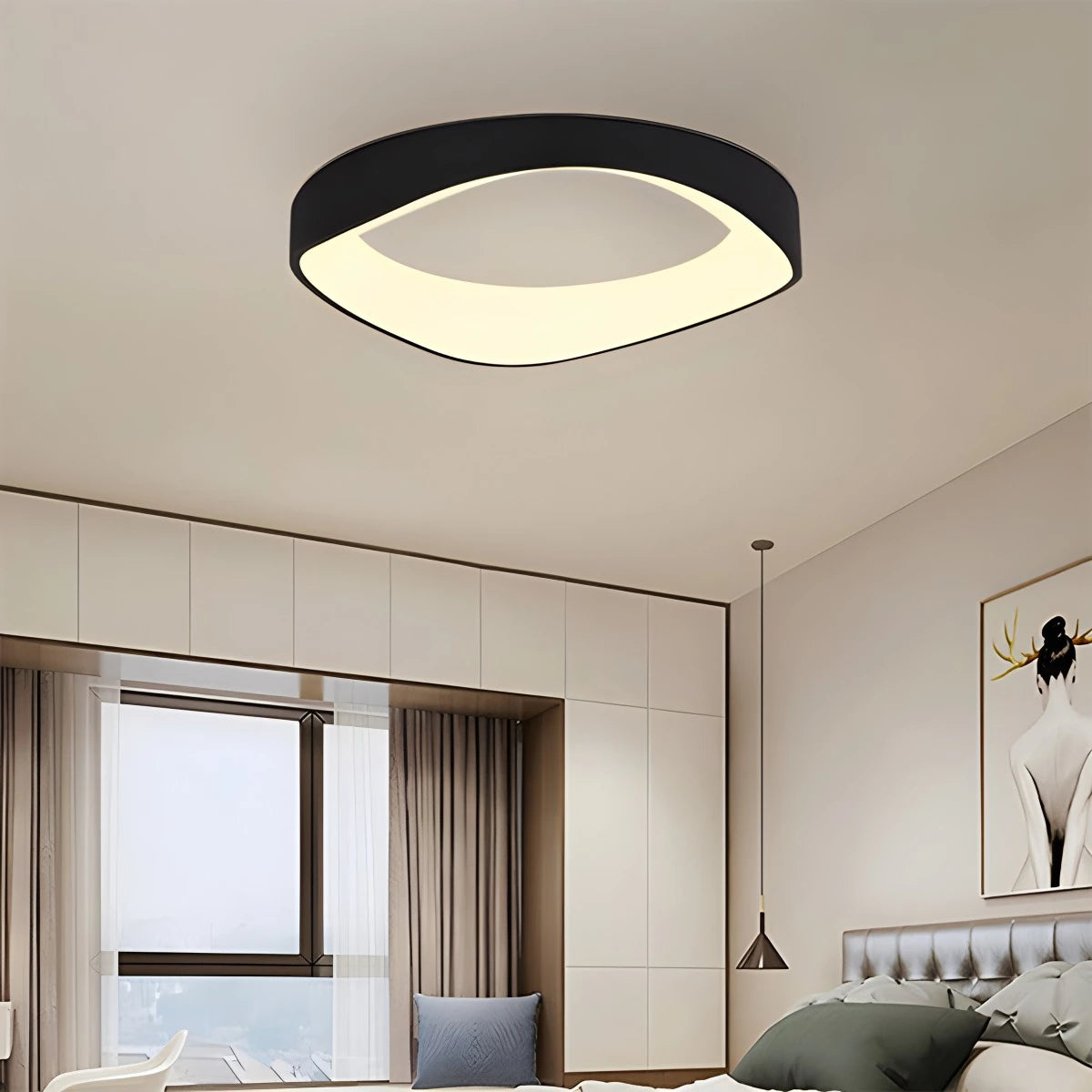 Nordic Wood Circle Ceiling Light