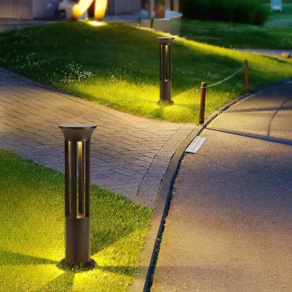 Cylindrical Lawn Outdoor Floor Lamp