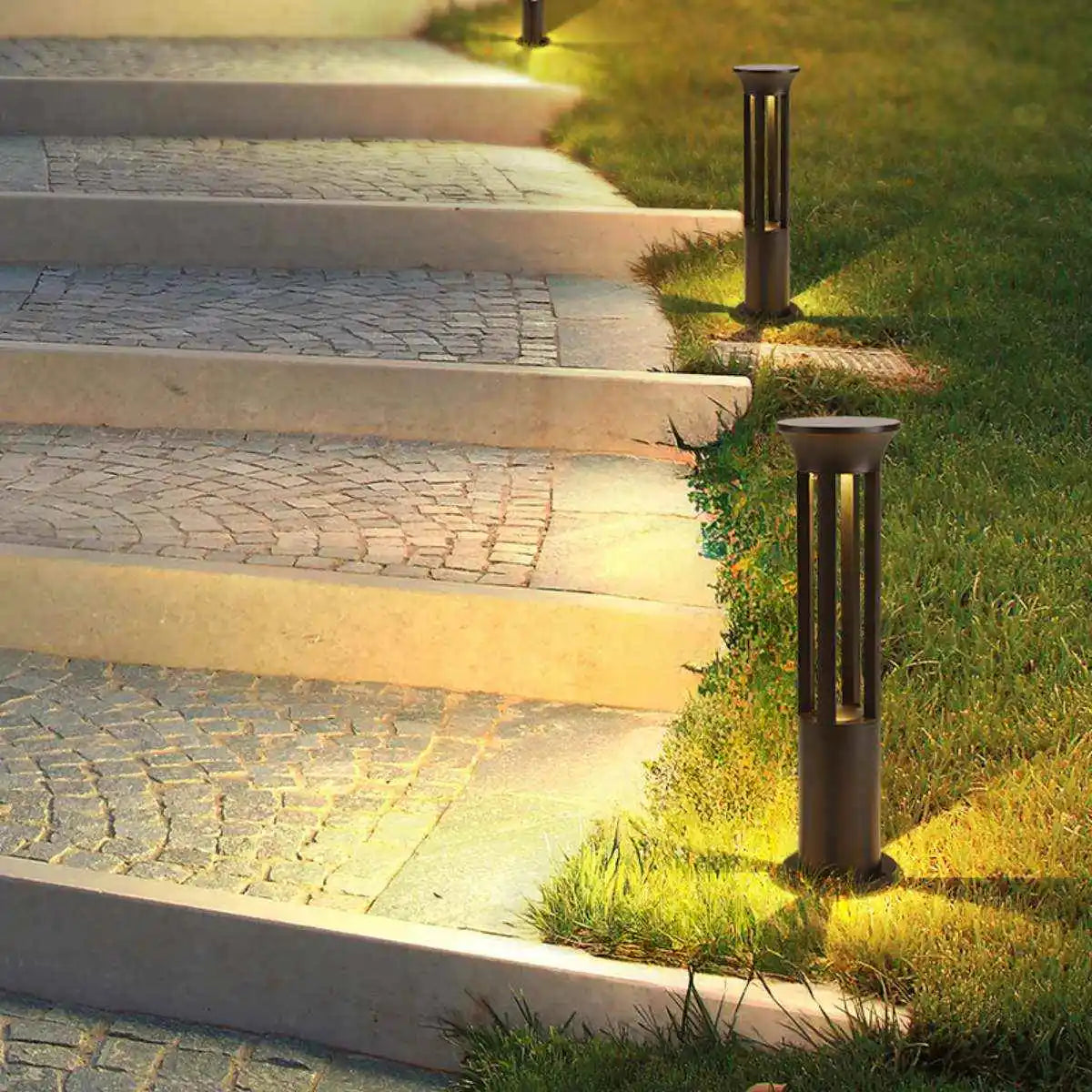 Cylindrical Lawn Outdoor Floor Lamp