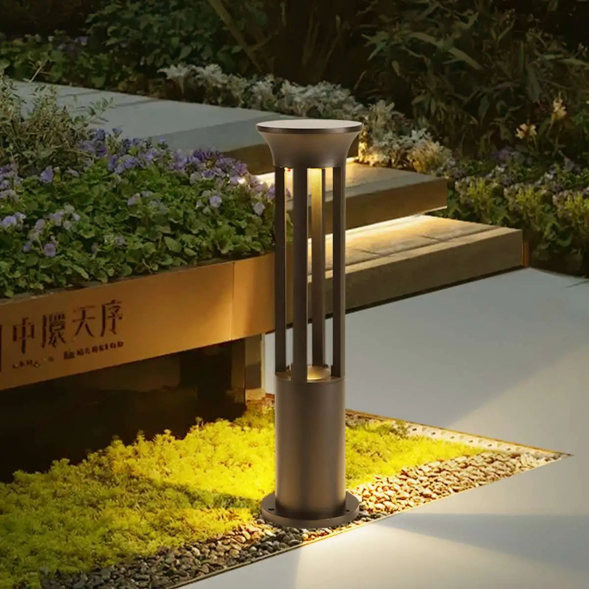 Cylindrical Lawn Outdoor Floor Lamp