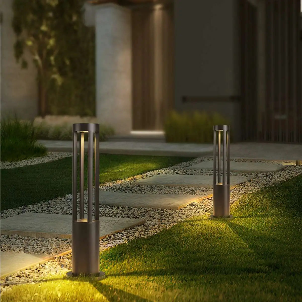 Cylindrical Lawn Outdoor Floor Lamp