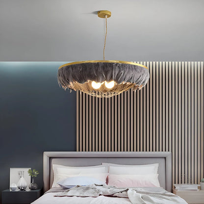 Antizer Feather Bird’s Nest Lamp for Bedroom Living Room