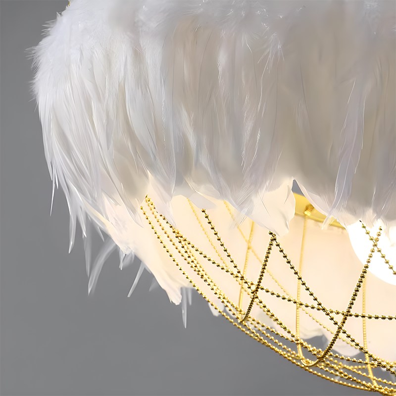 Antizer Feather Bird’s Nest Lamp for Bedroom Living Room