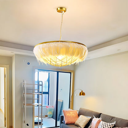 Antizer Feather Bird’s Nest Lamp for Bedroom Living Room