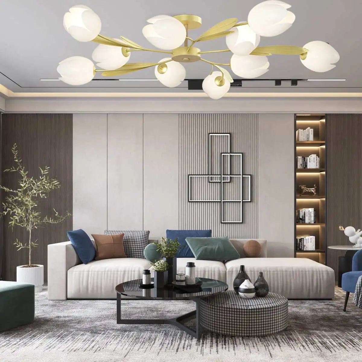 Magnolia Bud Living Room Chandelier