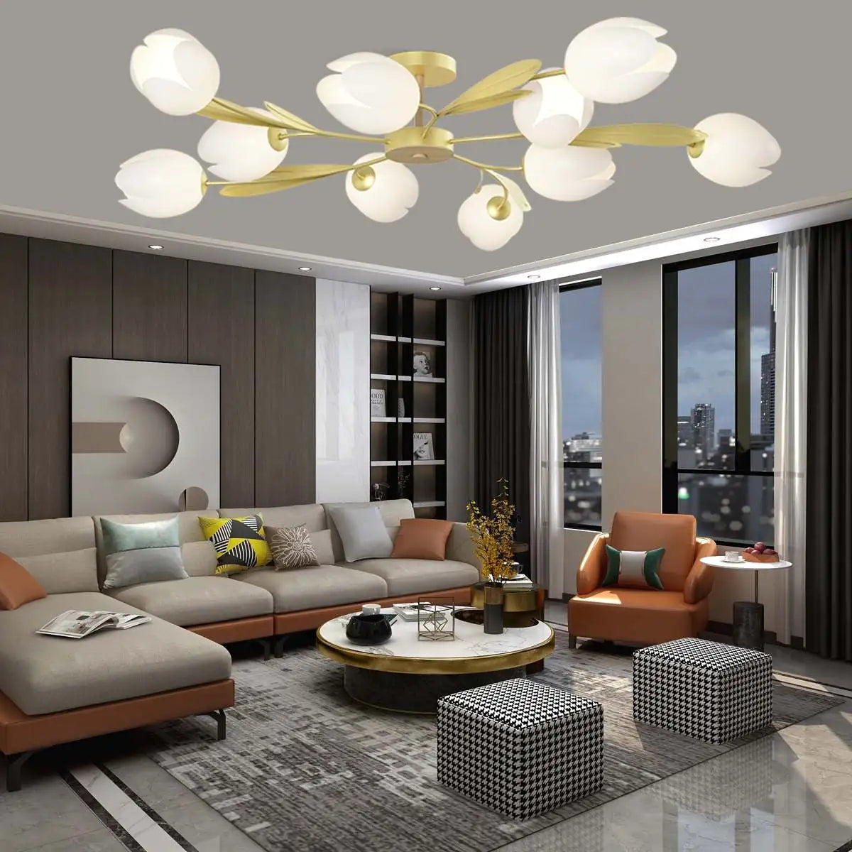 Magnolia Bud Living Room Chandelier