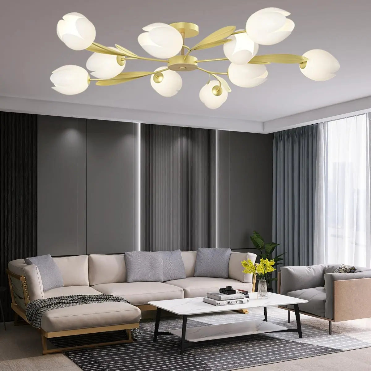 Magnolia Bud Living Room Chandelier