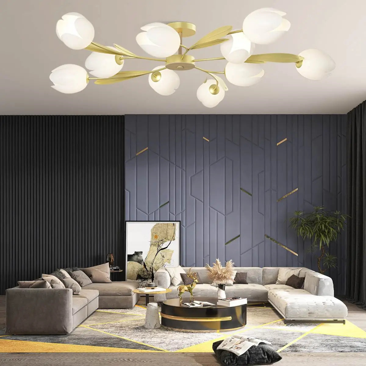 Magnolia Bud Living Room Chandelier