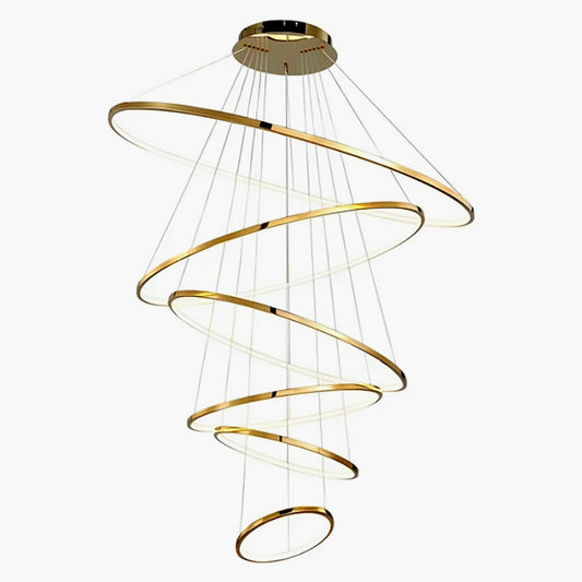 Antizer Large Tiered Ring Foyer Chandelier