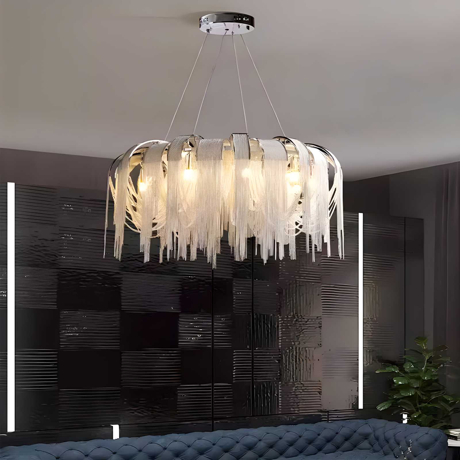 Aluminum Tassel Chandelier