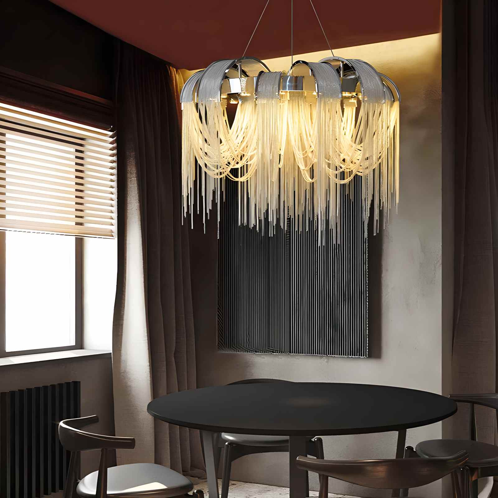 Aluminum Tassel Chandelier