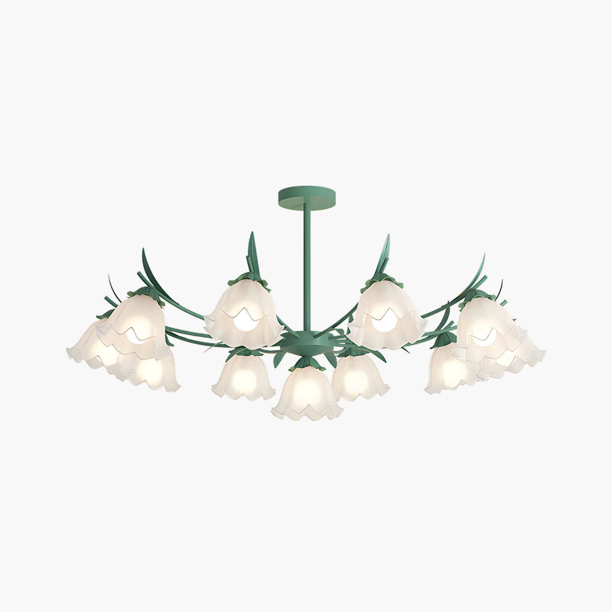 French Vintage Lily of the Valley Flower Chandelier