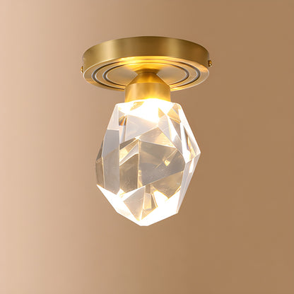 Antizer European Style Copper Glass Ceiling Lamp-G