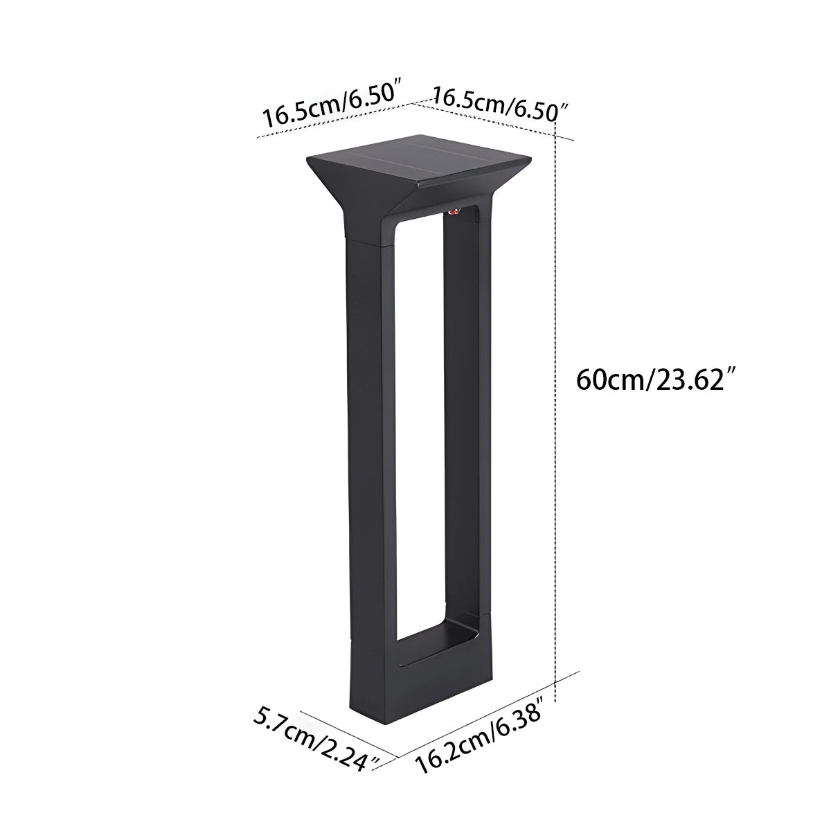 Solar Rectangular Outdoor Floor Lamp