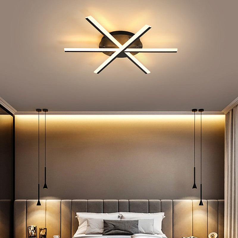 LED Strip Fan-Shaped Ceiling Lamp