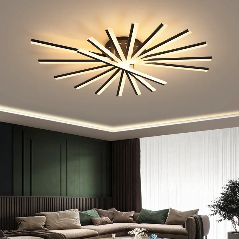 LED Strip Fan-Shaped Ceiling Lamp