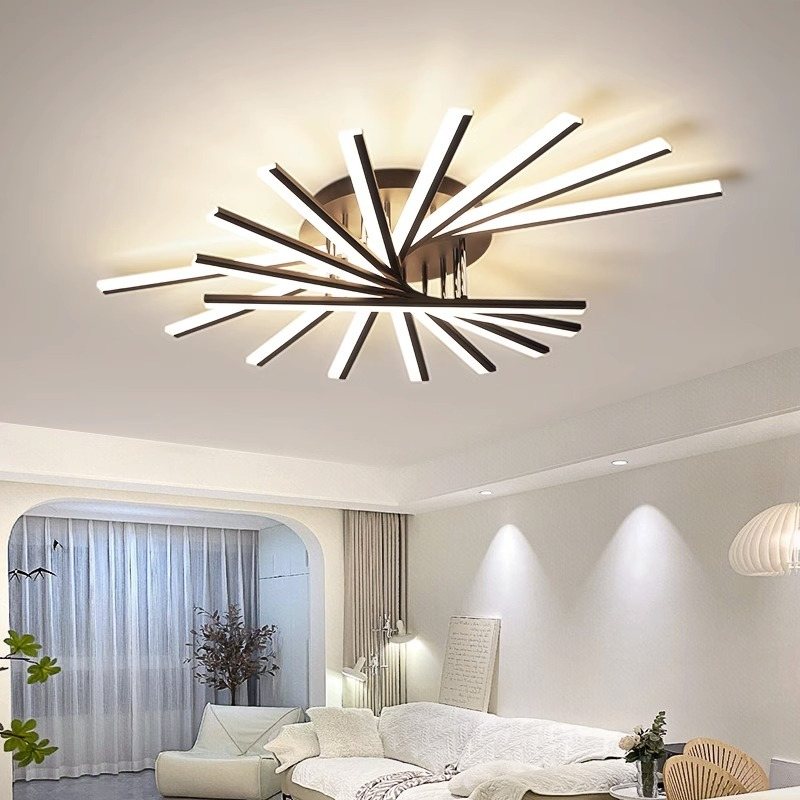 LED Strip Fan-Shaped Ceiling Lamp