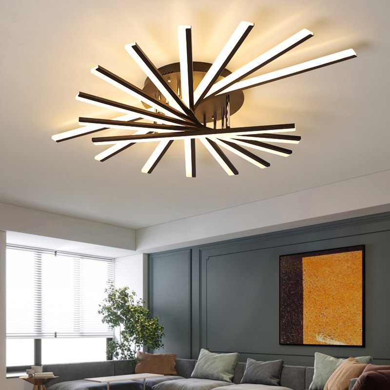 LED Strip Fan-Shaped Ceiling Lamp