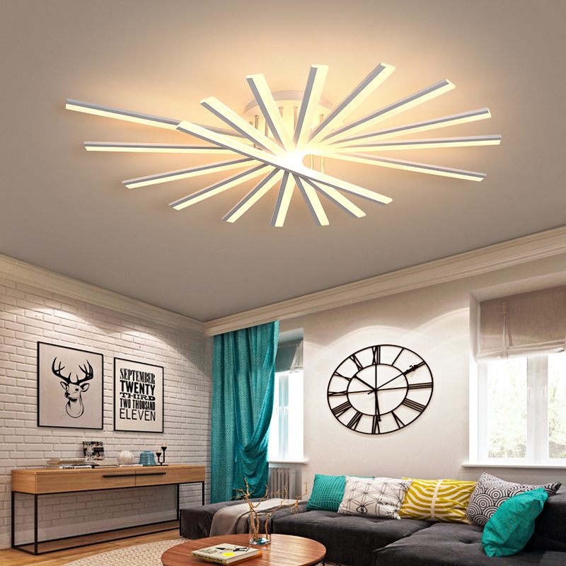 LED Strip Fan-Shaped Ceiling Lamp