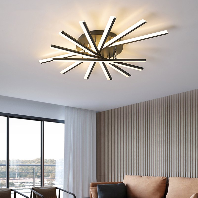 LED Strip Fan-Shaped Ceiling Lamp