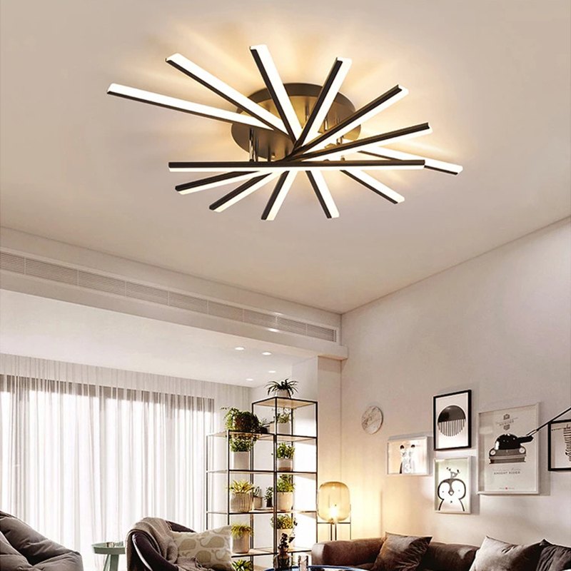 LED Strip Fan-Shaped Ceiling Lamp