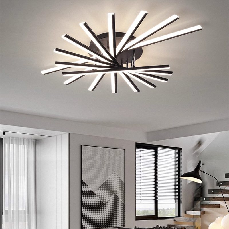 LED Strip Fan-Shaped Ceiling Lamp