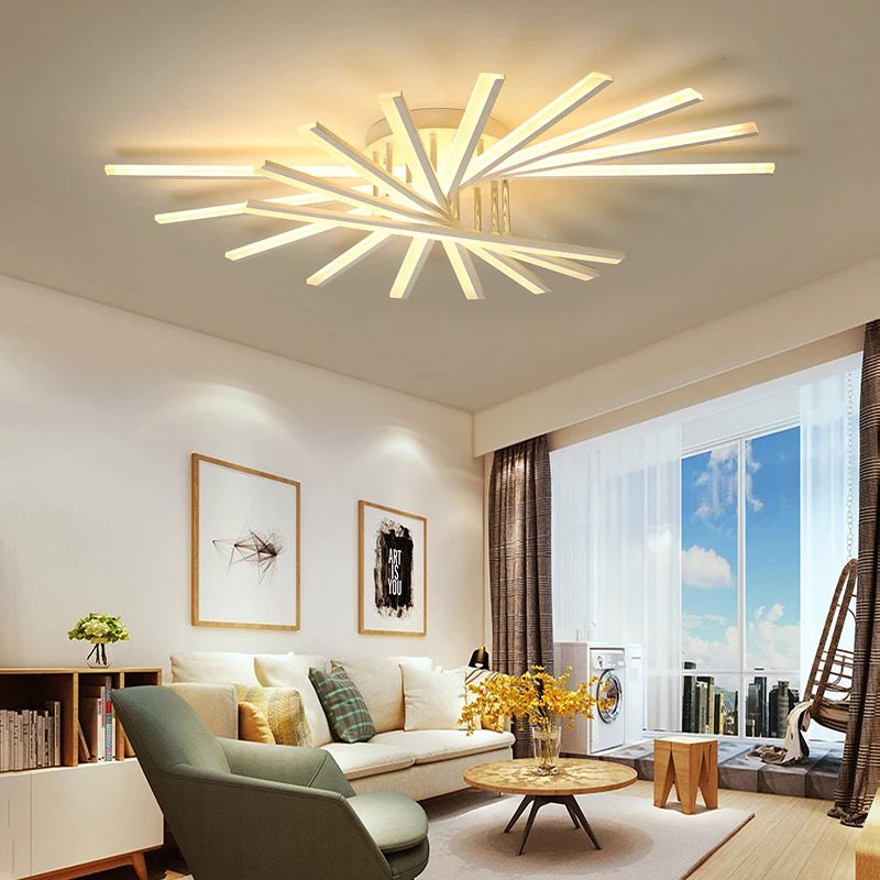 LED Strip Fan-Shaped Ceiling Lamp