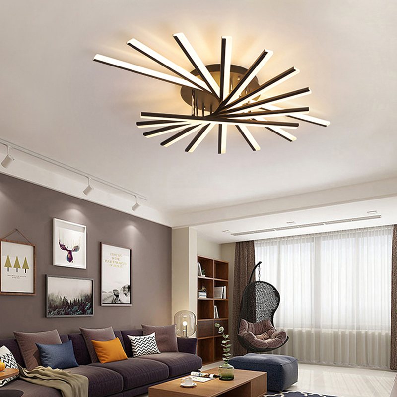 LED Strip Fan-Shaped Ceiling Lamp